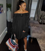 Load image into Gallery viewer, Sexy One-Line Neck Pineapple Sleeve Dress（AY2319）
