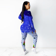 Load image into Gallery viewer, Christmas print long-sleeved jumpsuit（AY1567）
