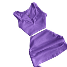 Load image into Gallery viewer, Sexy V-neck drawstring solid color dress set AY2763
