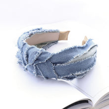 Load image into Gallery viewer, Hot selling denim stitching headband
