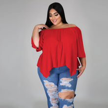 Load image into Gallery viewer, Cotton sleeve stretch irregular T-shirt AY1091
