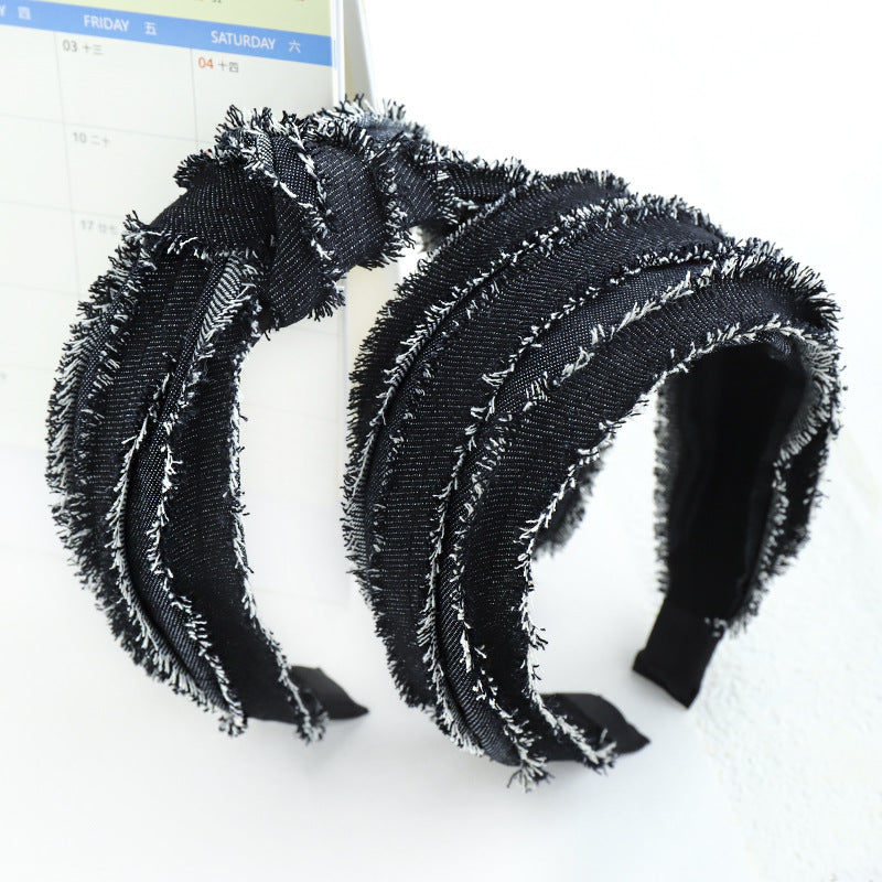 Hot selling denim stitching headband