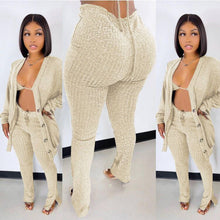 Load image into Gallery viewer, Fashion long-sleeved woolen jacket and trousers three-piece suit（AY1446）
