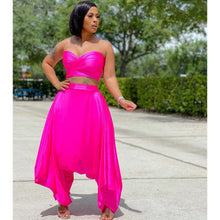 Load image into Gallery viewer, Irregular flared pants solid color suit
