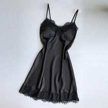 Load image into Gallery viewer, Sexy V-neck Lace Trim Sling Nightdress(AY1604)
