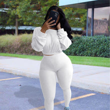 Load image into Gallery viewer, Solid color ribbed sports and leisure suit（AY1270)
