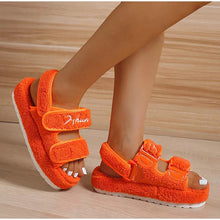 Load image into Gallery viewer, Fashion Platform Plush Sandals（HPSD230）
