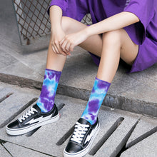 Load image into Gallery viewer, Personality thick thread tie-dye long tube cotton socks（AE4047
