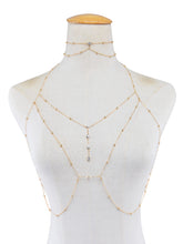 Load image into Gallery viewer, Sexy Flash Diamond Pendant Tassel Necklace Chest Chain（AE4089）
