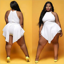 Load image into Gallery viewer, Slim large size irregular solid color jumpsuit AY1197
