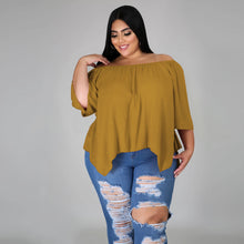 Load image into Gallery viewer, Cotton sleeve stretch irregular T-shirt AY1091
