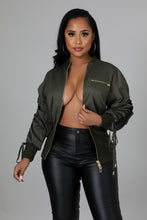 Load image into Gallery viewer, Drawstring tunic flight suit double zipper jacket（AY1449）
