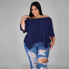 Load image into Gallery viewer, Cotton sleeve stretch irregular T-shirt AY1091
