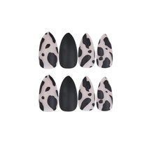 Load image into Gallery viewer, Black milk cow fake nails set（1set=24 pcs）
