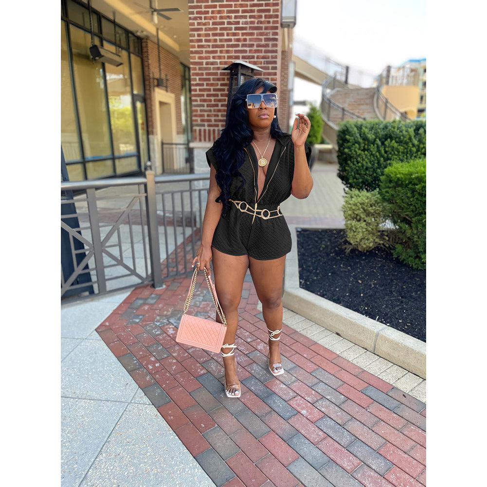 Diamond check hooded Rompers AY2153