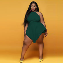 Load image into Gallery viewer, Slim large size irregular solid color jumpsuit AY1197
