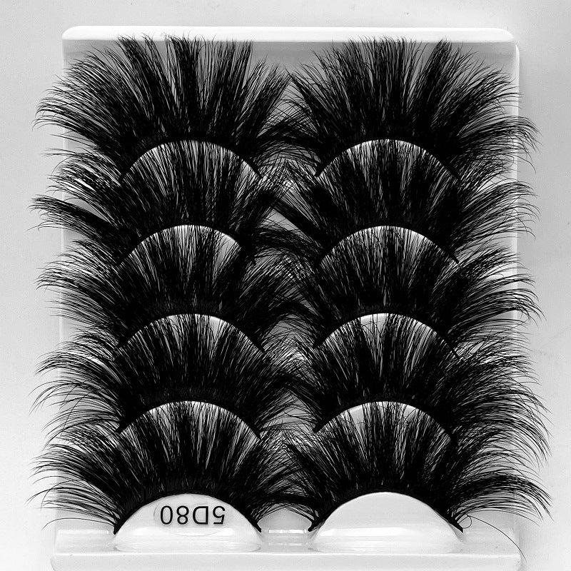 5 pairs of 25mm mink eyelashes