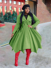 Load image into Gallery viewer, Double-breasted lapel collar trench coat long coat（AY1470）
