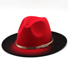 Load image into Gallery viewer, Two-tone gradient woolen jazz hat（AE4040）
