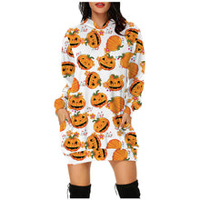 Load image into Gallery viewer, Halloween hooded long sleeve dress（AY1401）
