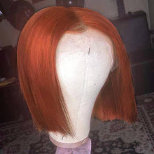 Load image into Gallery viewer, Human Hair Short Bob Orange Wigs（AH5052）
