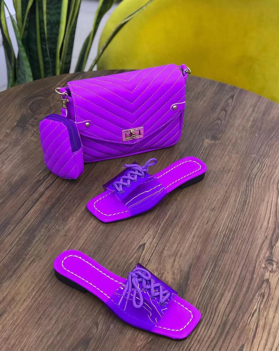 Fashionable colorful slippers bag set（HPSD170）