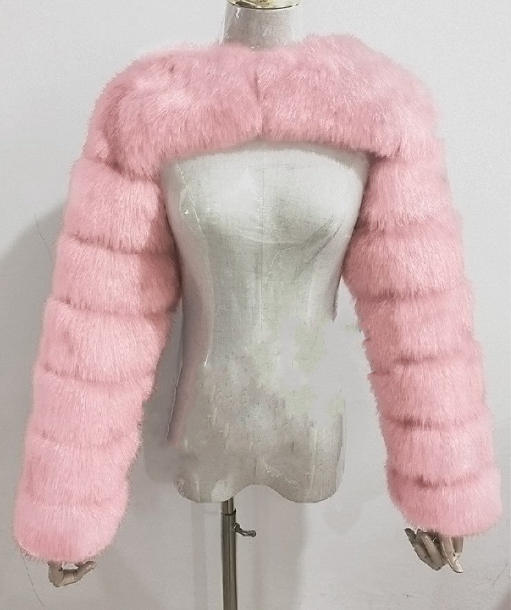 Fashion faux fur jacket（AY1360)