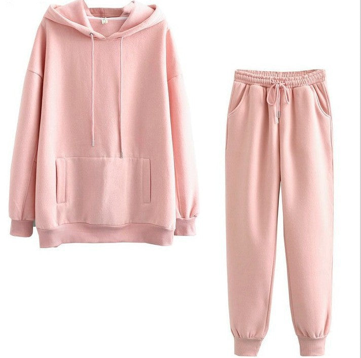 Two-piece solid color hooded sweater（AY1387）