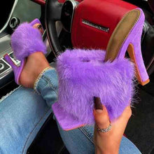 Load image into Gallery viewer, Hot selling sexy furry high heels
