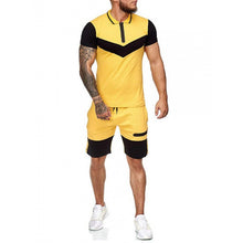 Load image into Gallery viewer, Men&#39;s short sleeve color matching suit（AY1031)
