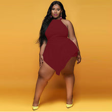Load image into Gallery viewer, Slim large size irregular solid color jumpsuit AY1197
