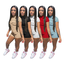 Load image into Gallery viewer, Sexy Zip Pocket Cargo Jumpsuit（AY2317）
