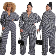 Load image into Gallery viewer, fashion puff sleeve printed jumpsuit（AY1365）
