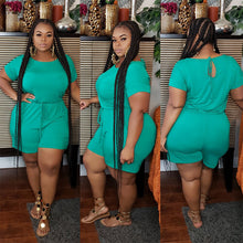 Load image into Gallery viewer, Plus solid color strappy jumpsuit（AY2163）
