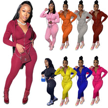 Load image into Gallery viewer, Fashion sports and leisure solid color suit(AY1370)
