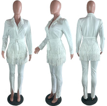 Load image into Gallery viewer, Fashion solid color tassel suit（AY2419）
