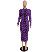 Load image into Gallery viewer, Printed zipper two-sided dress（AY1244）

