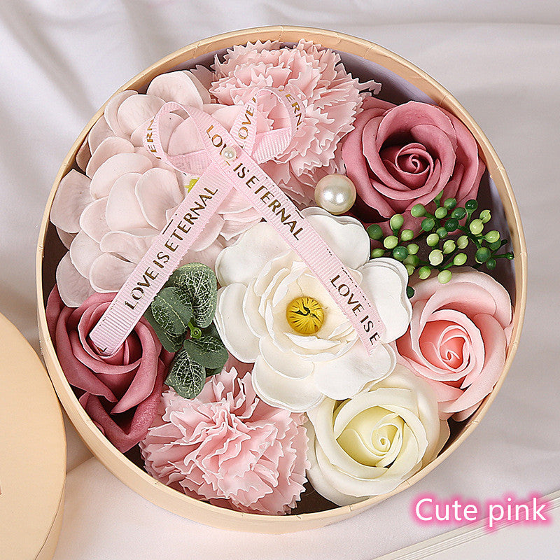 Gift Soap Flower Small Round Gift Box（AE4081）
