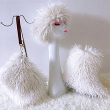 Load image into Gallery viewer, Solid color snow boot bag hairband three-piece set（ HPSD240）
