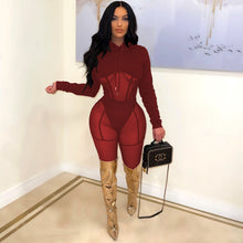 Load image into Gallery viewer, Sexy stitching mesh trousers suit（AY1647）
