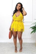 Load image into Gallery viewer, Sexy perspective tassel suit AY1867
