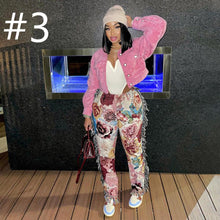 Load image into Gallery viewer, Fashion fringe print trousers（AY1792）
