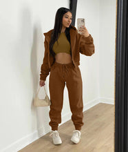 Load image into Gallery viewer, Plush sweater hooded three piece set (AY2444)
