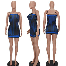 Load image into Gallery viewer, Sexy suspender striped dress（AY2169）
