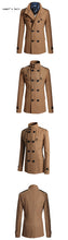 Load image into Gallery viewer, Hot selling men&#39;s stand-collar woolen coat jacket
