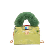 Load image into Gallery viewer, Fluffy hand-held acrylic box bag with foreign chain（AB2105）

