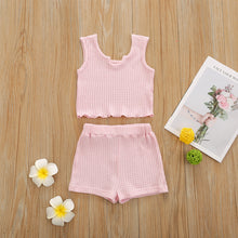 Load image into Gallery viewer, Hot selling children&#39;s solid color sleeveless suit
