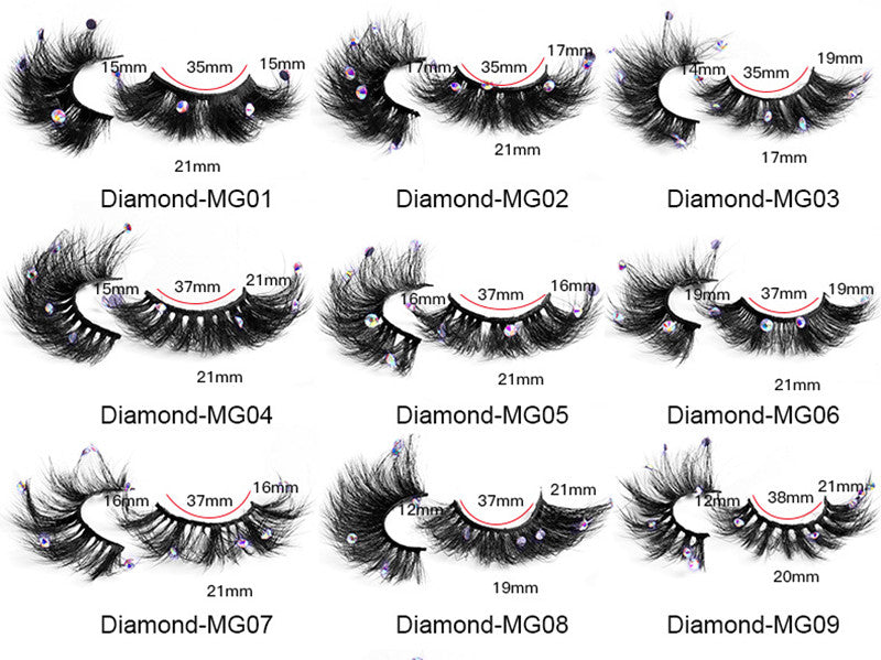 8D diamond imitation mink false eyelashes(AH5072)