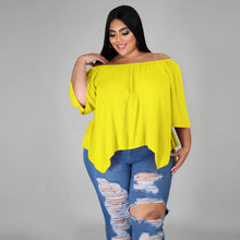 Load image into Gallery viewer, Cotton sleeve stretch irregular T-shirt AY1091
