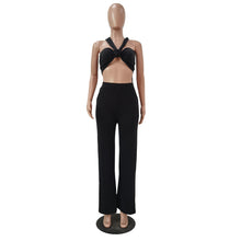Load image into Gallery viewer, Sexy solid color wide leg pants tube top suit（AY1831）
